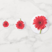 Confettis Rouge Chrysanthème Fleur Floral Thème (Devant)