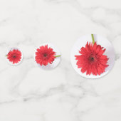 Confettis Rouge Chrysanthème Fleur Floral Thème (Derrière)