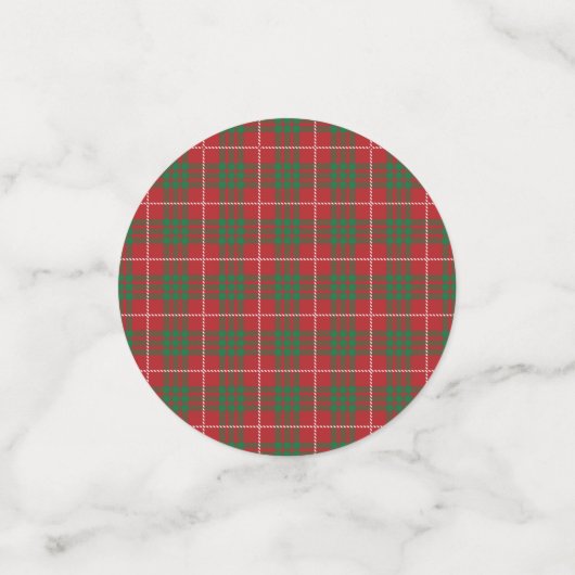 Confettis Rouge et vert plaid (Petit recto)