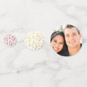 Confettis Rouge or & blanc Bambou Double Bonheur Chinois (Devant)