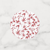 Confettis Rouge or & blanc Bambou Double Bonheur Chinois (Petit recto)