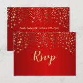 Confettis Rouges et Dorés - RSVP (Devant / Derrière)