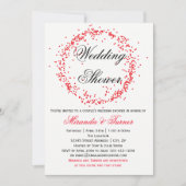 Confettis rouges - invitation du wedding shower du (Devant)