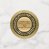 Confettis Rouges Rouges Diamants Or Et Damas (Petit recto)