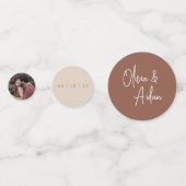 Confettis Rouille | Script manuscrit et Mariage photo (Derrière)