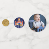 Confettis Royal Blue Gold Prince Anniversaire (Devant)