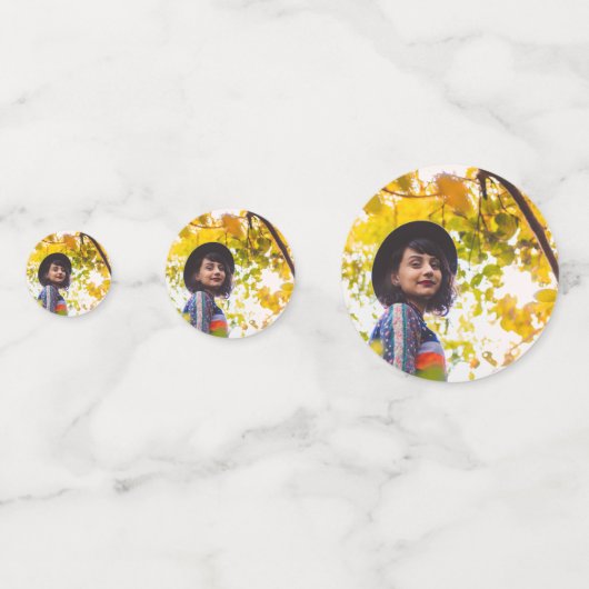 Confettis Royal Blue Modern Circles Photo Graduation (Derrière)