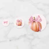 Confettis Ruban petit Baby shower Citrouille - Salem romanti (Devant)