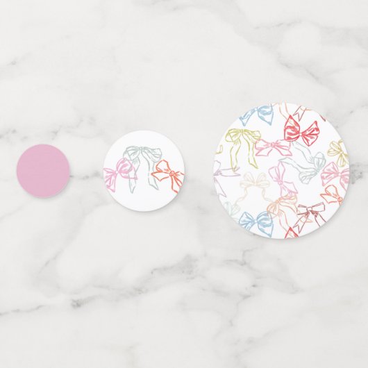 Confettis Rubans et vaches Aquarelle brillante Fille d'anniv (Derrière)