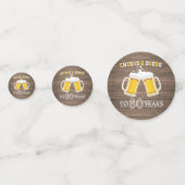 Confettis Rustic Cheers and Beers à 80 ans (Devant)