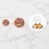 Confettis Rustique Botanique Automne Citrouille Mariage de a (Devant)