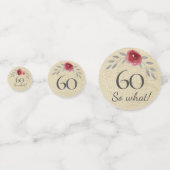 Confettis Rustique Funny Aquarelle Floral 60e anniversaire (Derrière)