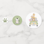 Confettis Safari animal sauvage bébé garçon douche (Devant)