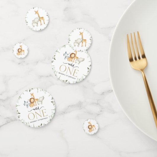 Confettis Safari Animaux, Jungle, Sauvage Un, Premier Annive (Groupe)