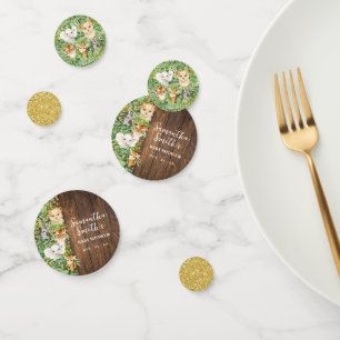Confettis Safari Animaux Rustic Gold Parties scintillant Bab