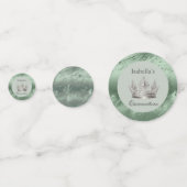 Confettis Sage Green Metallic Tiara Quinceañera (Devant)