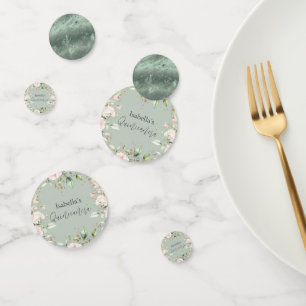 Confettis Sage Vert Floral Aquarelle Parties scintillant Qui