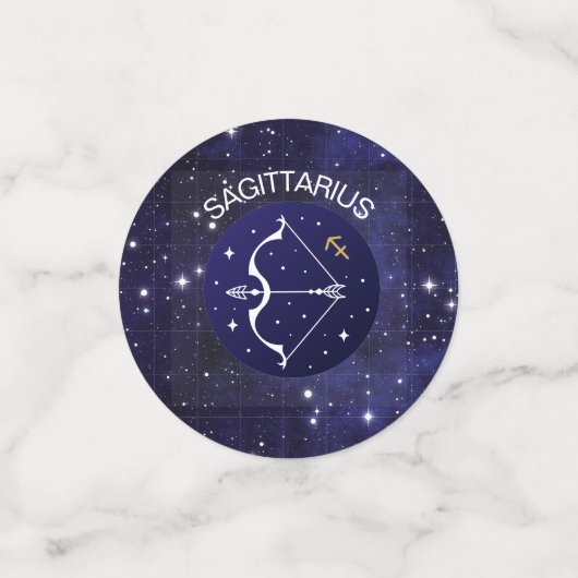 Confettis Sagittaire l'Archer Zodiac Design Table (Petit recto)