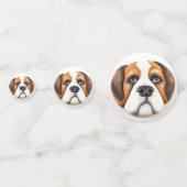 Confettis Saint Bernard Dog 3D inspiré (Derrière)