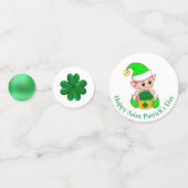 Confettis Saint Patrick's Day Cute Elf & Shamrock (Devant)
