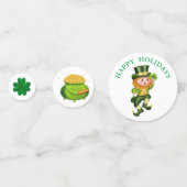 Confettis Saint Patrick's Day Cute Leprechaun & Pot of Gold (Derrière)