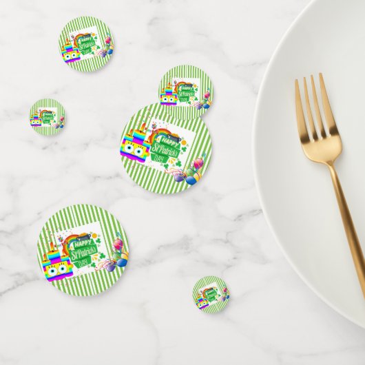 Confettis Saint Patrick's Day Joyeux anniversaire (Groupe)