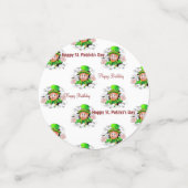 Confettis Saint Patrick's Day Joyeux anniversaire (Petit recto)