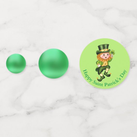 Confettis Saint Patrick's Day Leprechaun Elf & Pot of Gold (Devant)