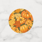 Confettis Saison d'automne Halloween Citrouille Motif (Petit recto)
