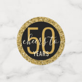 Confettis Salue Chaque année Anniversaire Black Gold Parties (Petit recto)