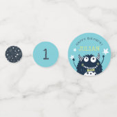 Confettis Sarcelle | Petite fête d'anniversaire de Monster p (Devant)