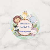 Confettis sauvage un 1er anniversaire safari dans la jungle  (Petit recto)