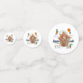 Confettis Scène de Noël comique Père Noël Elves et Rudolph (Derrière)