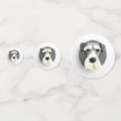 Confettis Schnauzer Chien 3D Inspiré  (Devant)