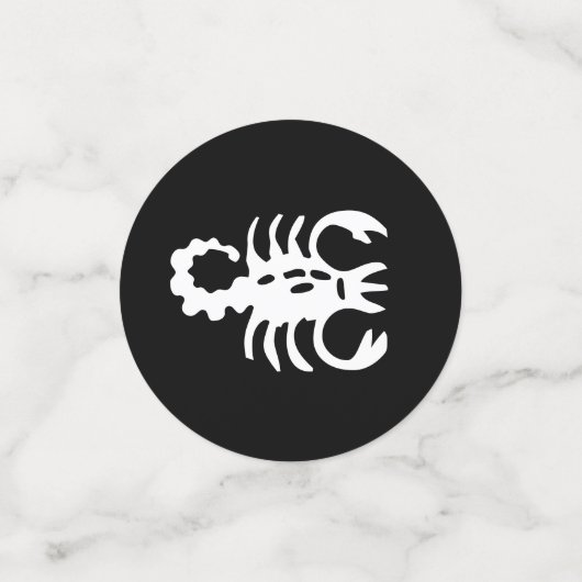 Confettis Scorpion blanc Scorpion Astrologie Connexion Noir (Petit recto)