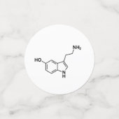 Confettis sérotonine formule chimique éléments du symbole sc (Petit recto)