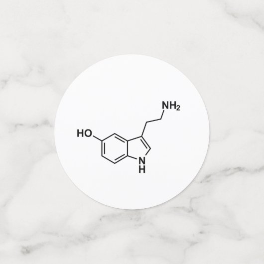 Confettis sérotonine formule chimique éléments du symbole sc (Petit recto)