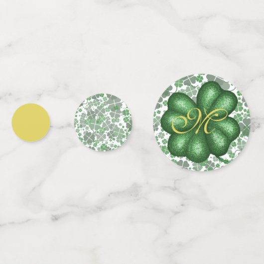 Confettis Shamrock monogramme (Devant)