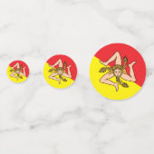 Confettis Sicile Confetti, fête, Drapeau sicilien (Devant)