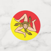 Confettis Sicile Confetti, fête, Drapeau sicilien (Petit recto)