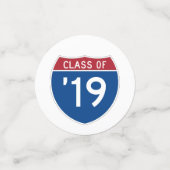 Confettis Signe Interstate stylisé Classe de 2019 (Petit recto)