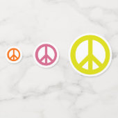 Confettis Signes de paix multicolores (Devant)