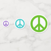 Confettis Signes de paix multicolores (Derrière)