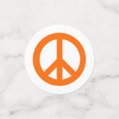 Confettis Signes de paix multicolores (Petit recto)