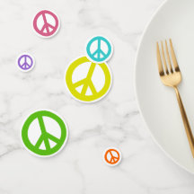 Signes de Paix Multicolores Anniversaire Vibrant