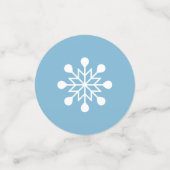 Confettis Silver & Sky Blue Winter Snowflake Baby shower de  (Petit recto)