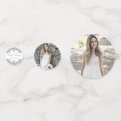 Confettis Silver Snowflake Winter Sweet 16 (Derrière)