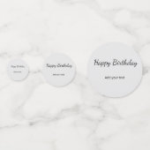 Confettis simple anniversaire heureux minimum ajouter votre (Devant)