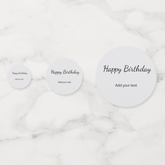 Confettis simple anniversaire heureux minimum ajouter votre  (Devant)