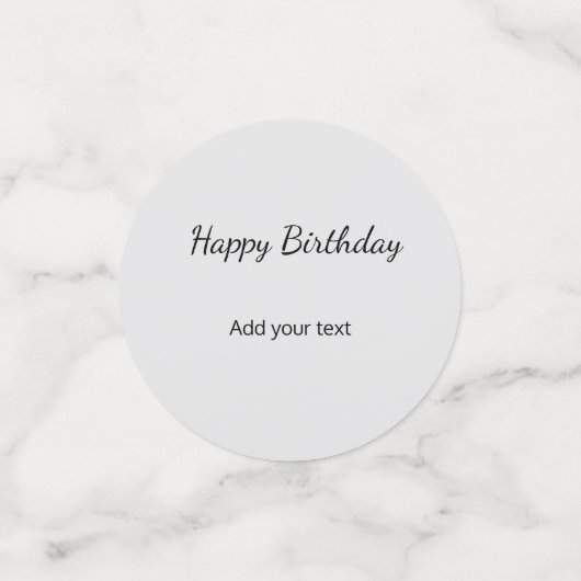 Confettis simple anniversaire heureux minimum ajouter votre (Petit recto)